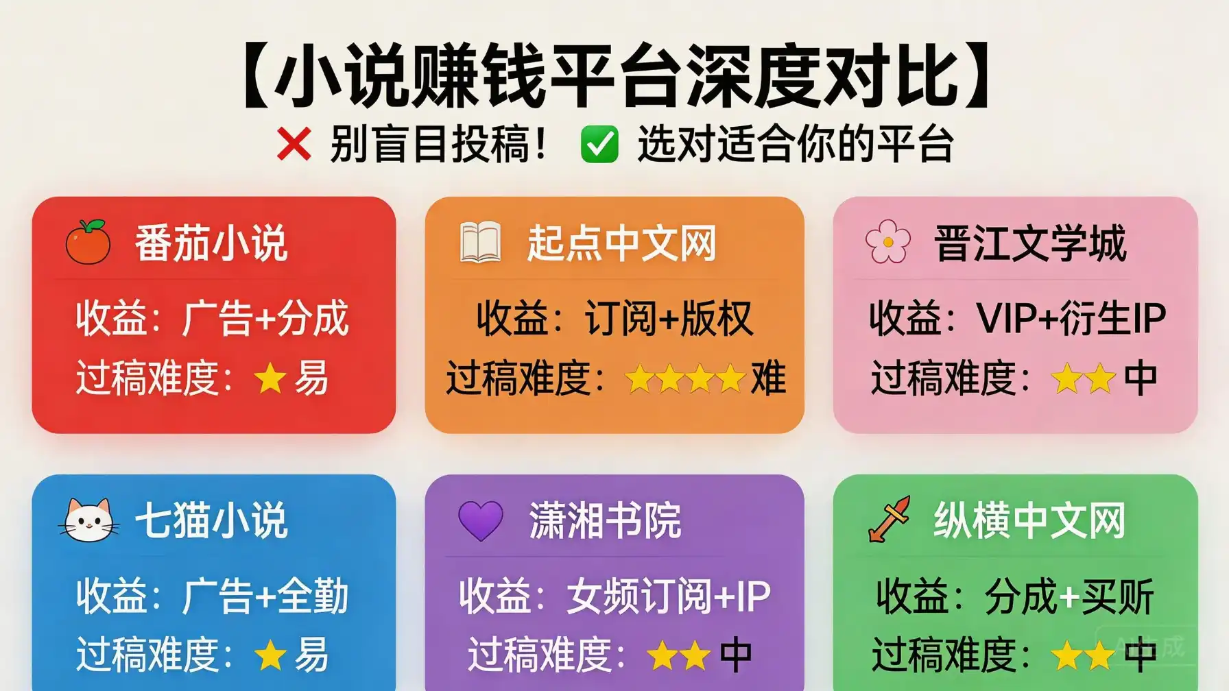 2026写小说赚钱哪个平台好？最全平台对比与推荐